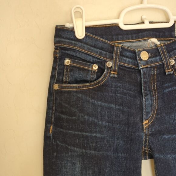 Rag & Bone Low Rise Skinny Denim Jeans Dark Wash - Size 25 - Picture 2 of 9